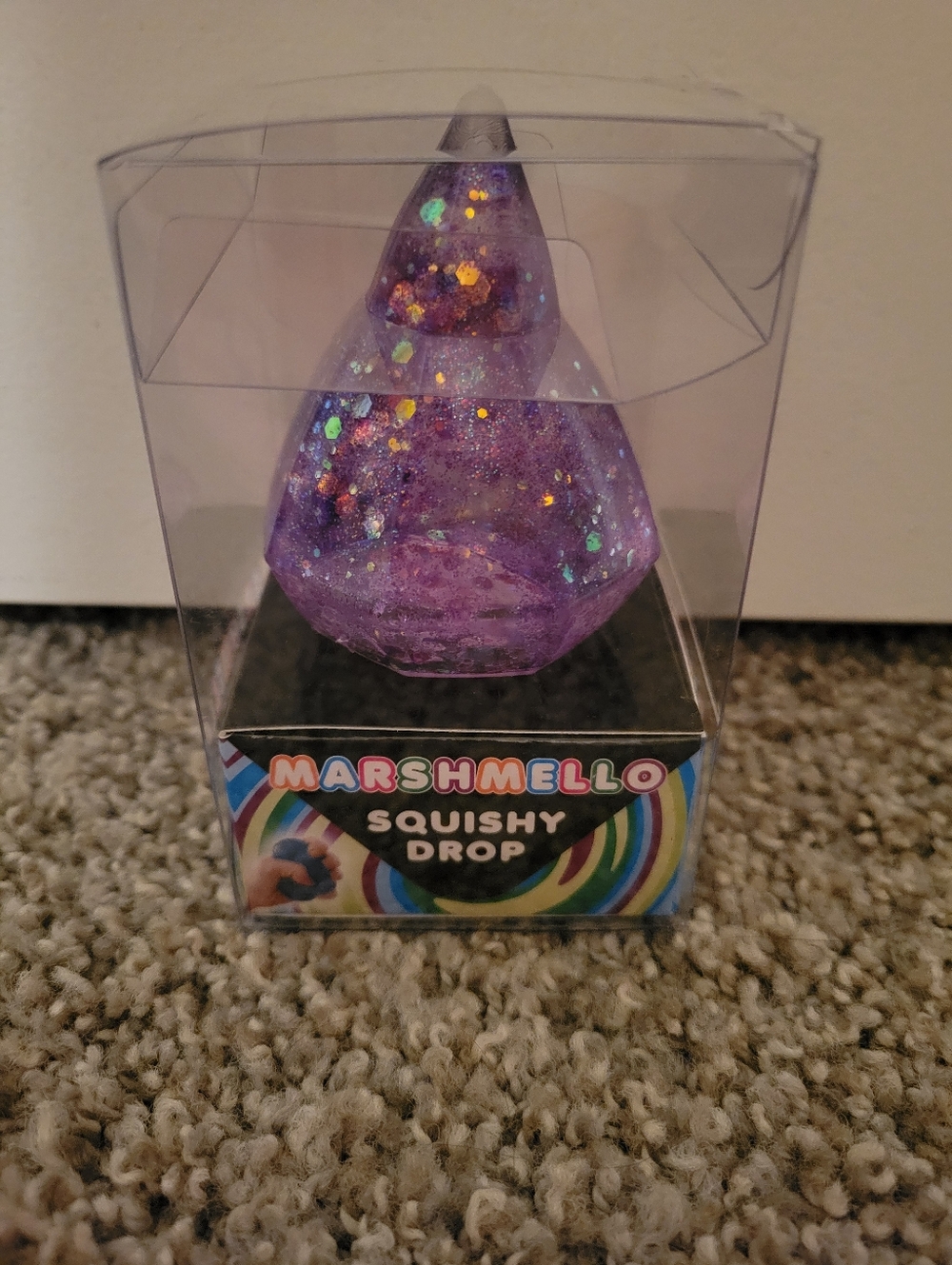 Marshmello Squishy Drop - Purple Glitter